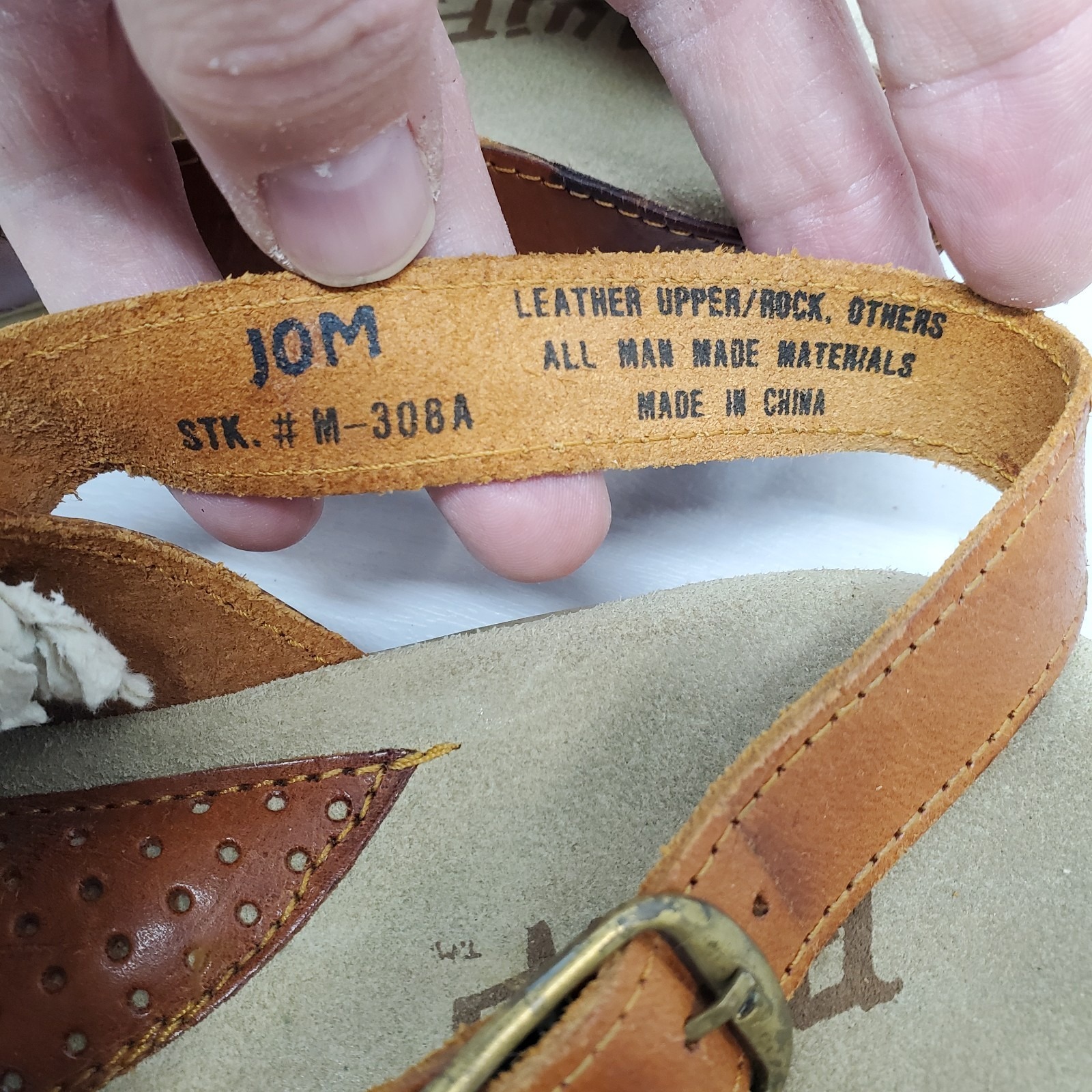 Quip Brown Leather Sandals Women 10 M Boho Lagen Look Minimalist Retro Look — image 8 of 8